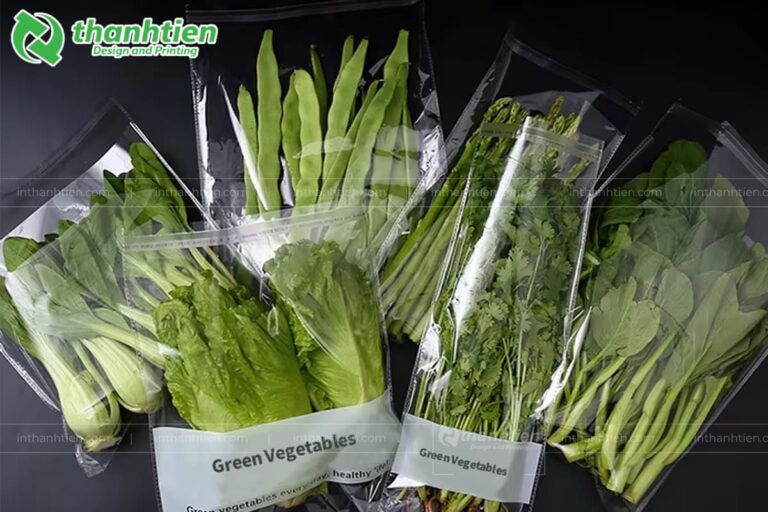 Túi đựng rau dán miệng