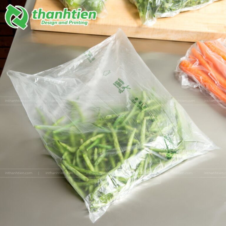Túi đựng rau trắng mờ