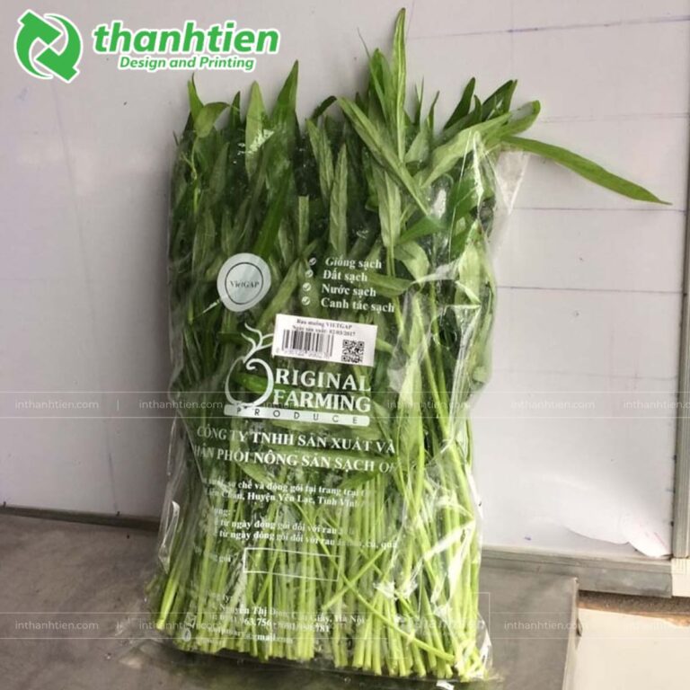Túi hở miệng bóng kiếng đựng rau