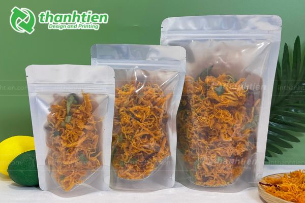 Túi zip bạc đựng khô gà 