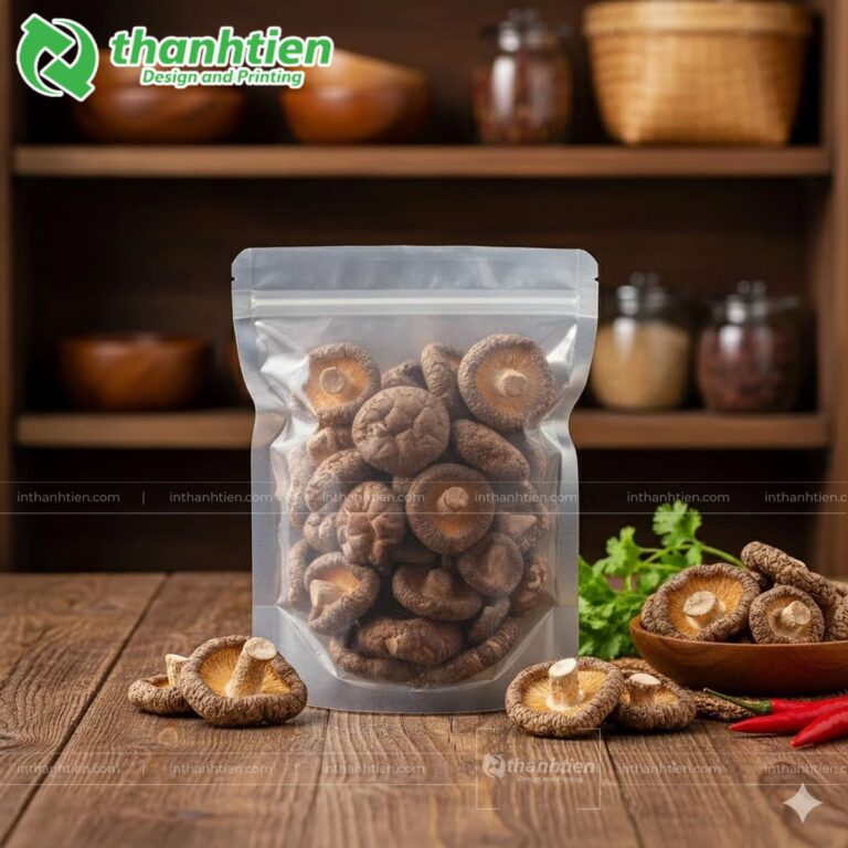 Túi zip bạc đựng nấm