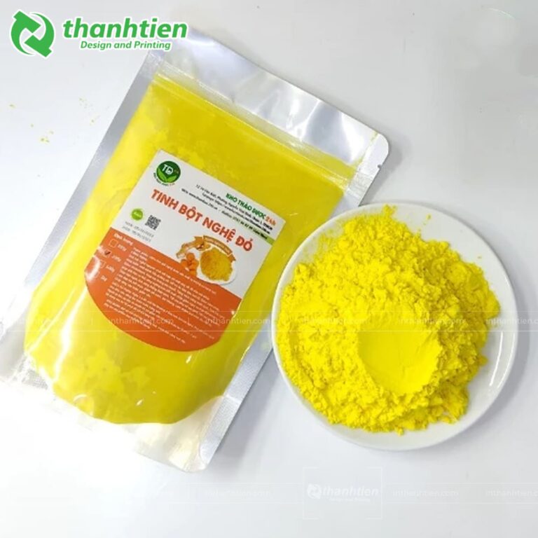 Túi zip bạc đựng tinh bột nghệ