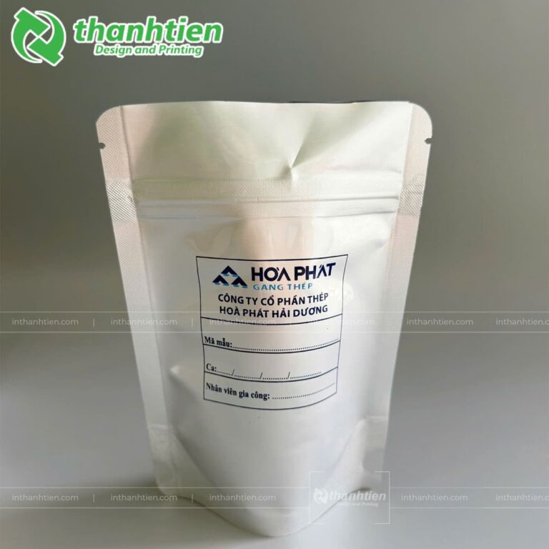 Túi zipper bạc đáy đứng