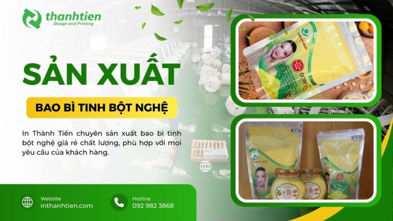 Xưởng bao bì tinh bột nghệ
