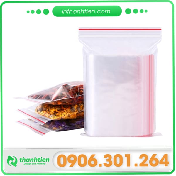 Sản phẩm túi zip chỉ đỏ