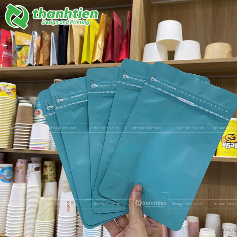 In túi zipper 8 cạnh khóa nhật