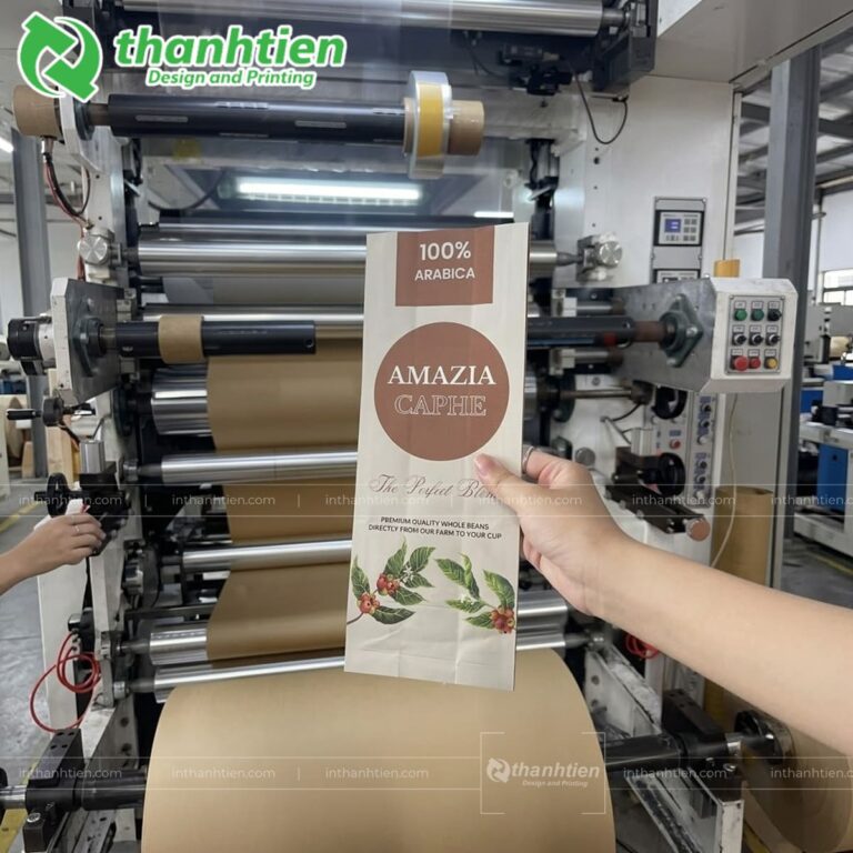Bao bì giấy ghép màng nhôm in logo đẹp