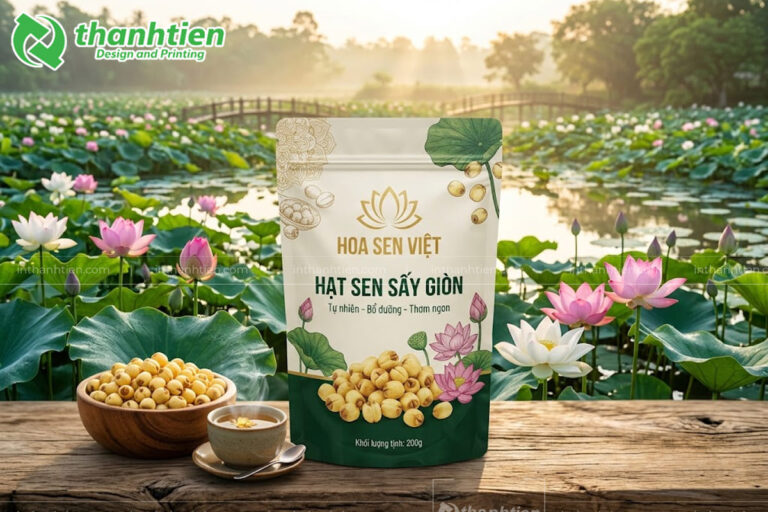 In ấn túi đựng hạt sen