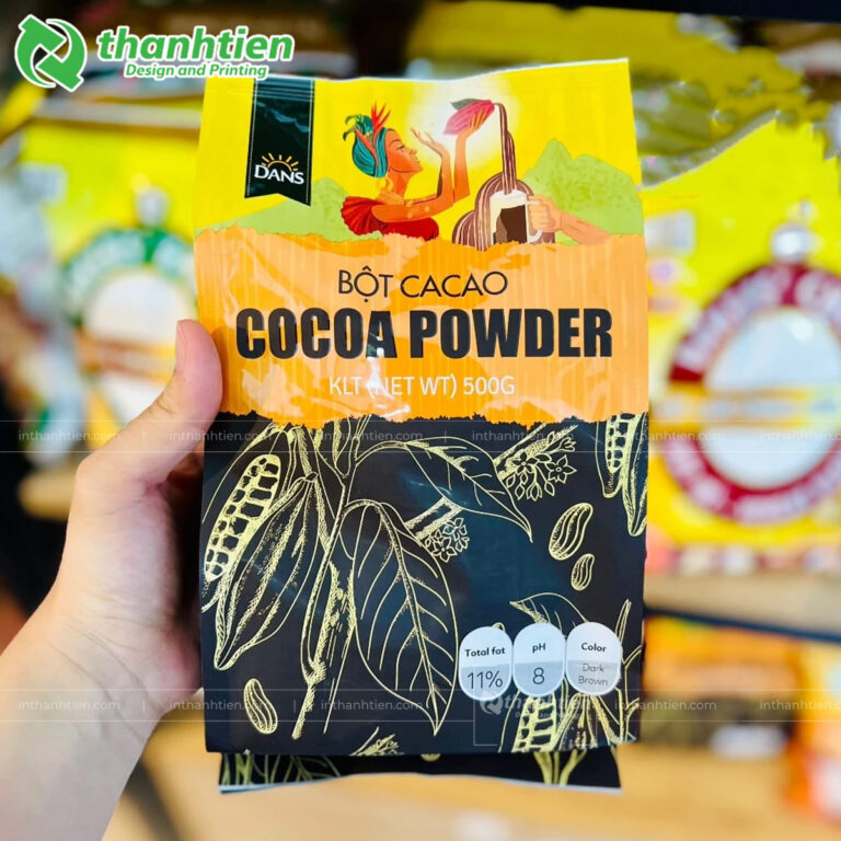 In túi đựng bột ca cao