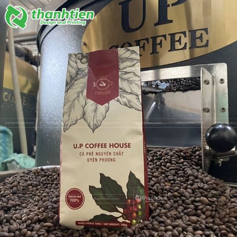 In túi giấy đựng cà phê