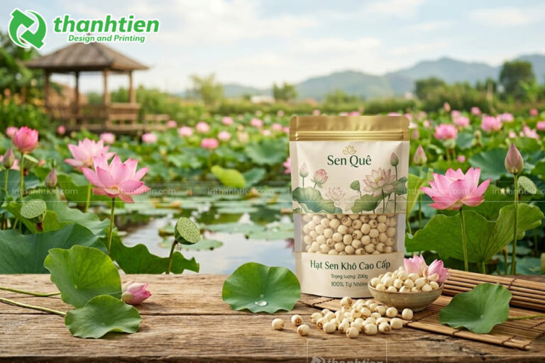 Mẫu bao bì hạt sen đẹp