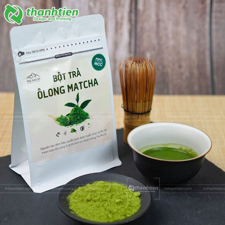 Túi 8 cạnh đựng bột matcha