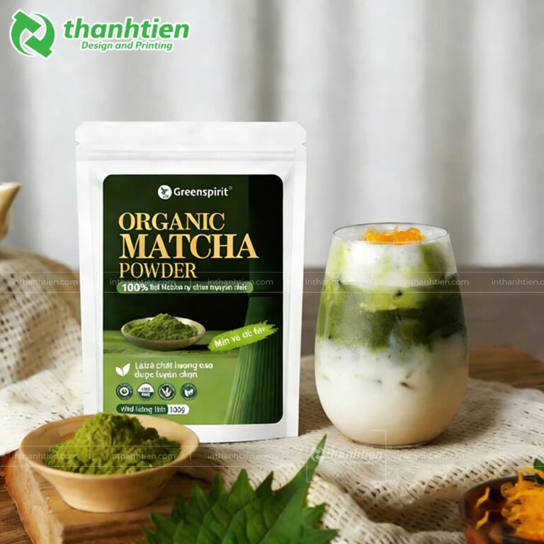 Túi bạc đựng bột matcha
