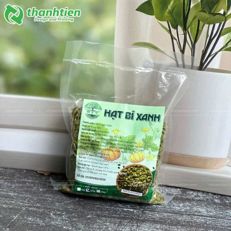 Túi đựng hạt bí trong suốt