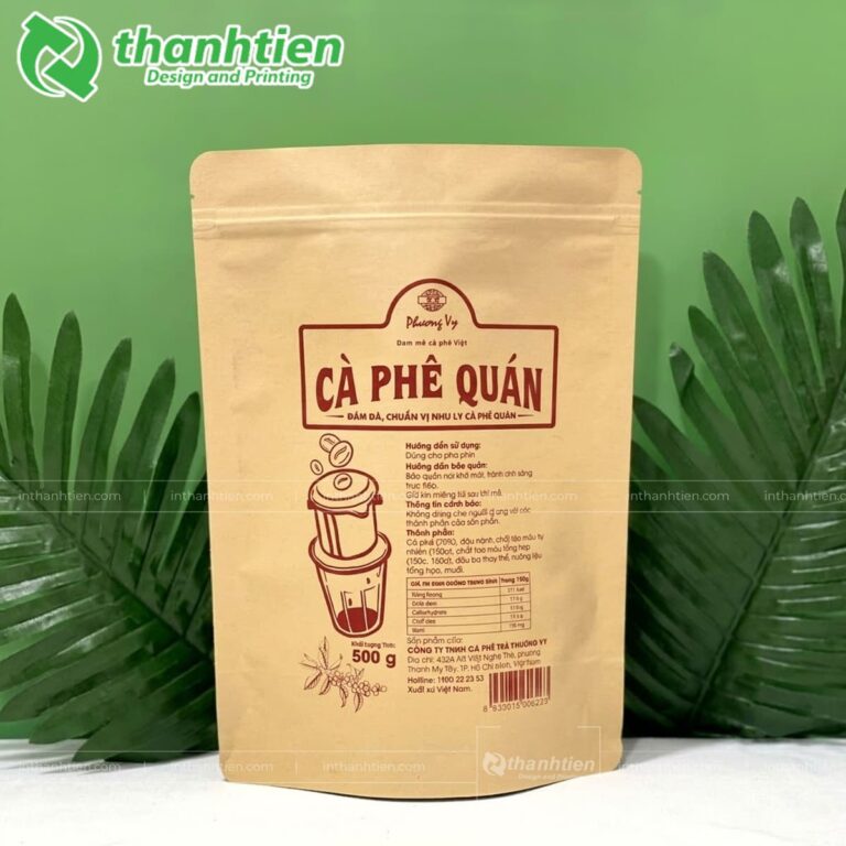 Túi giấy 3 biên đựng cà phê