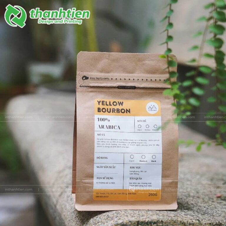 Túi giấy 8 cạnh đựng cà phê