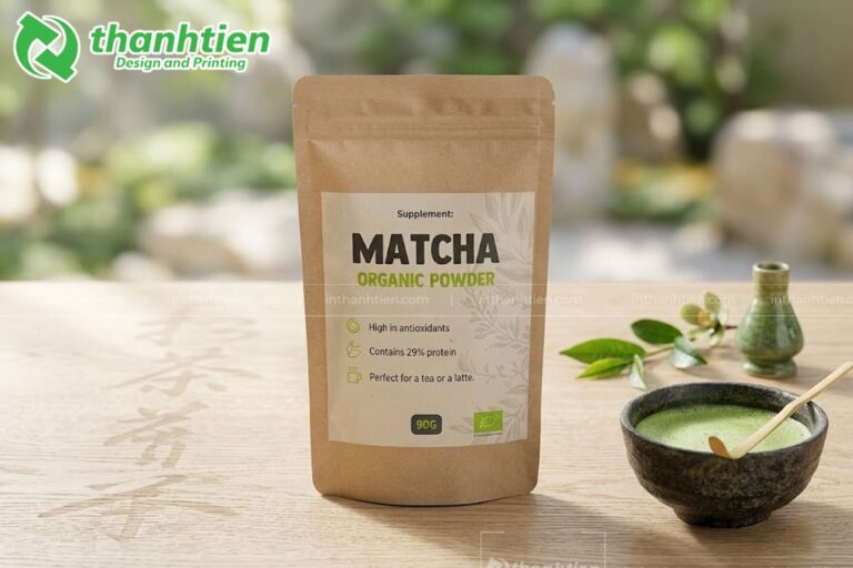 Túi giấy đựng bột matcha