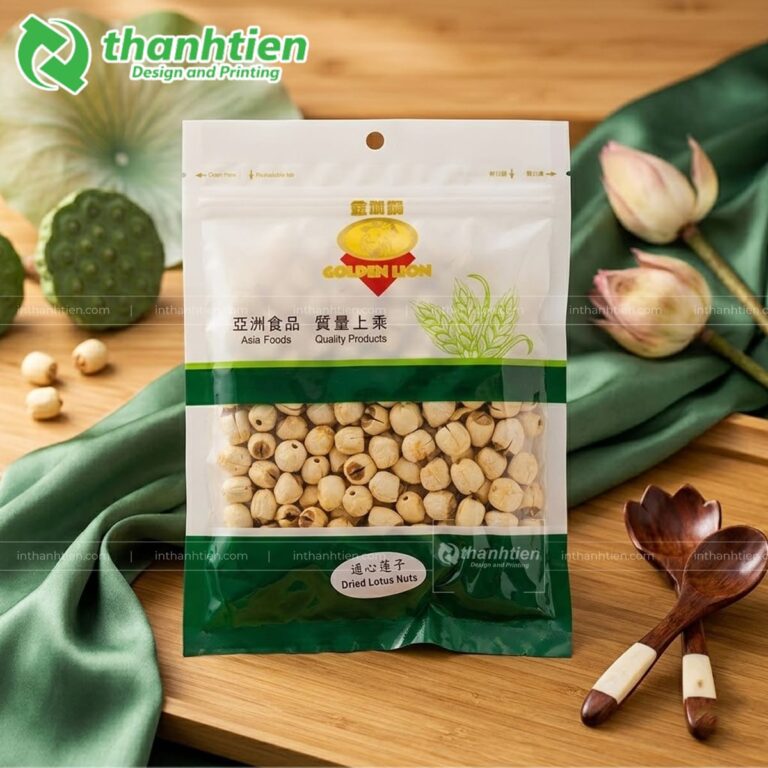 Túi hàn 3 biên đựng hạt sen