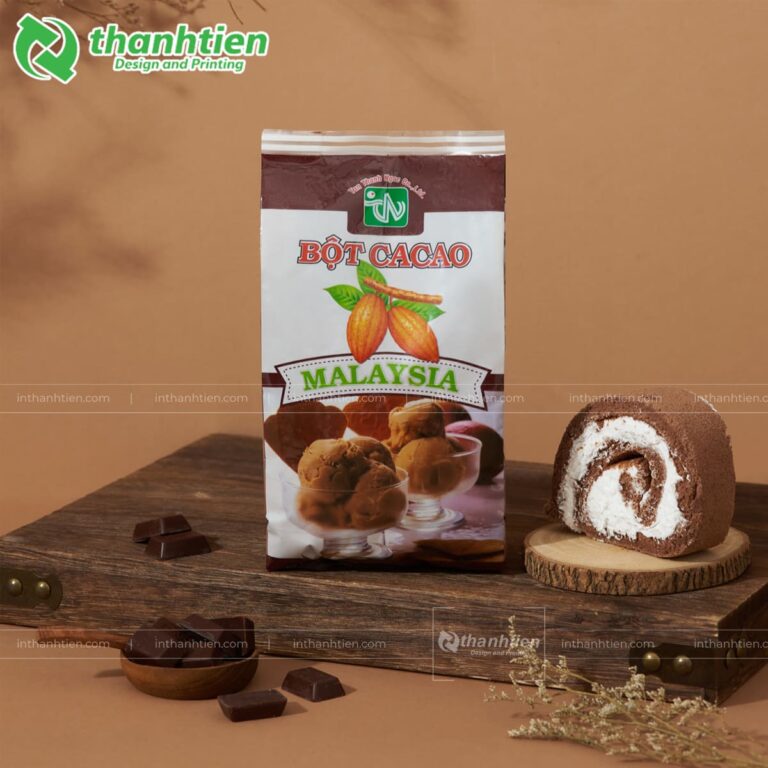 Túi hàn lưng đựng bột ca cao