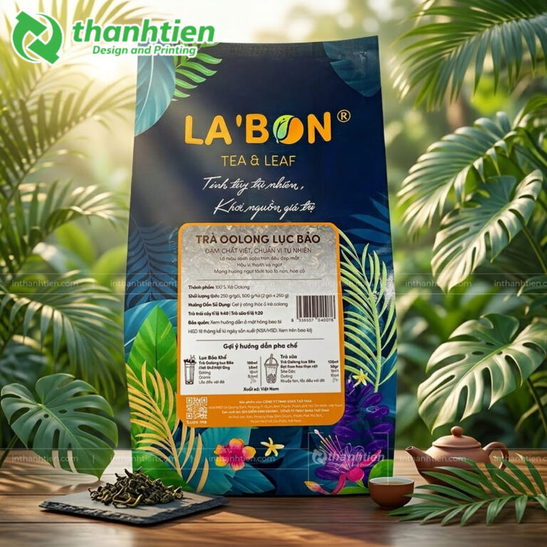 Túi hàn lưng xếp hông đựng bột matcha