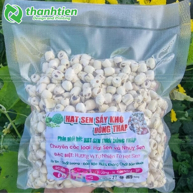 Túi nhám hút chân không đựng hạt sen