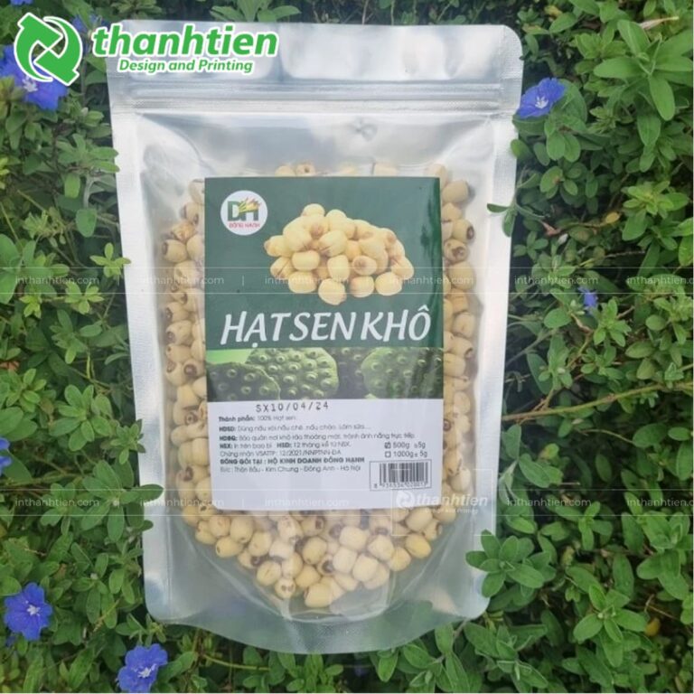 Túi zip bạc đựng hạt sen