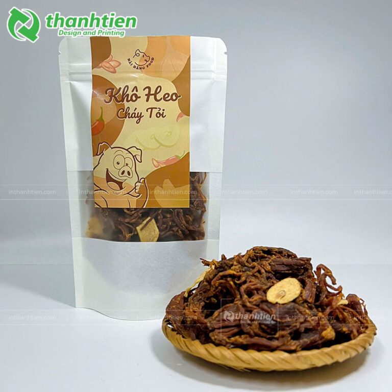 Túi zip bạc đựng khô heo