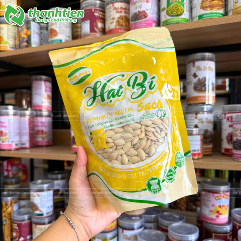 Túi zip có cửa sổ đựng hạt bí