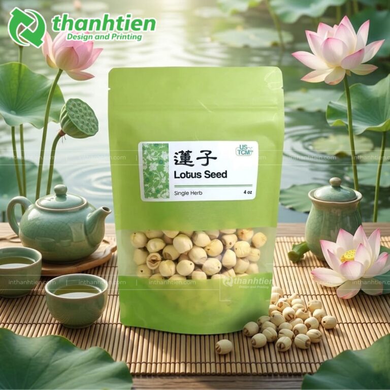 Túi zip có cửa sổ đựng hạt sen