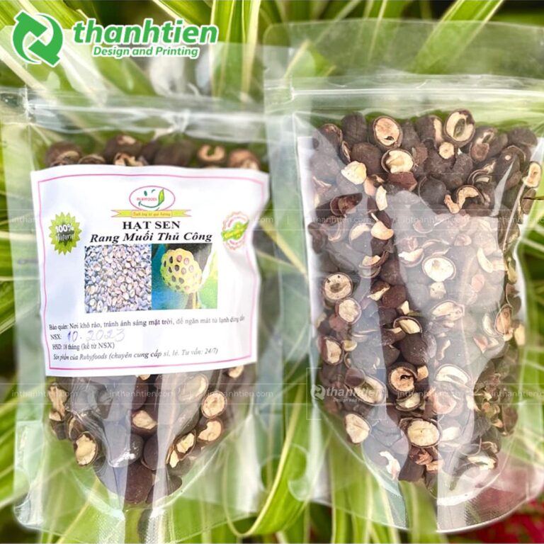 Túi zip trong đựng hạt sen