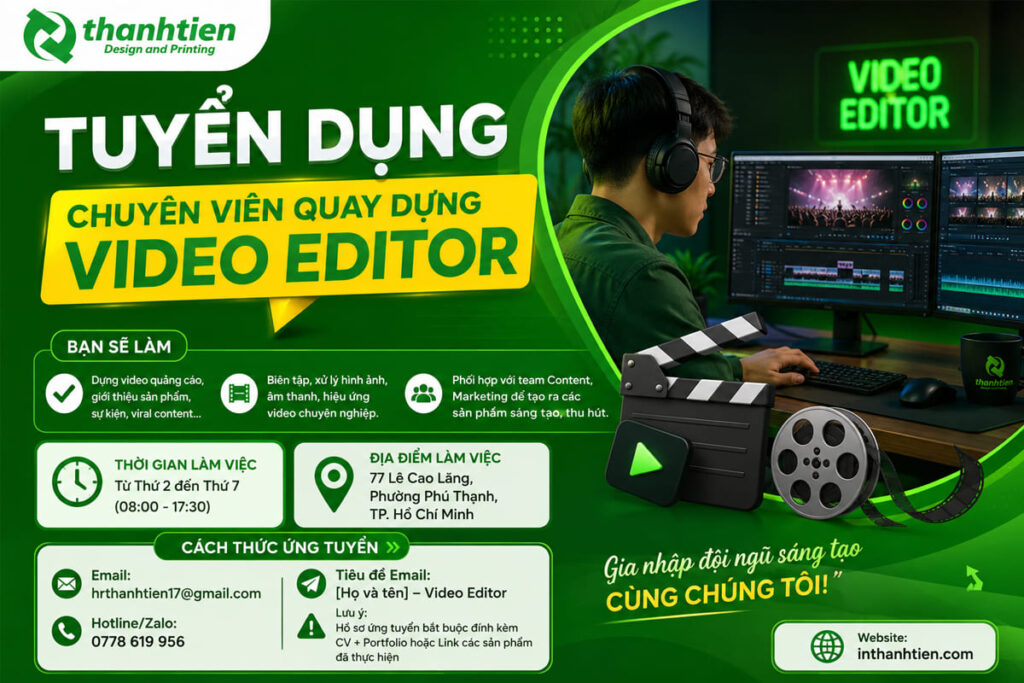 Tuyển dụng video editor