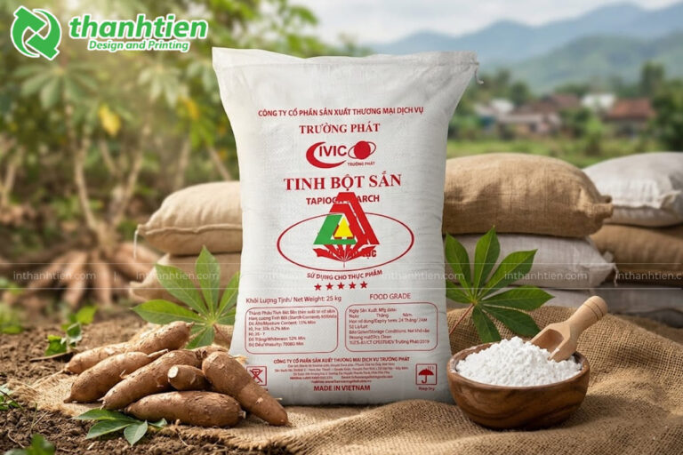 Bao bì PP dệt đựng bột sắn dây