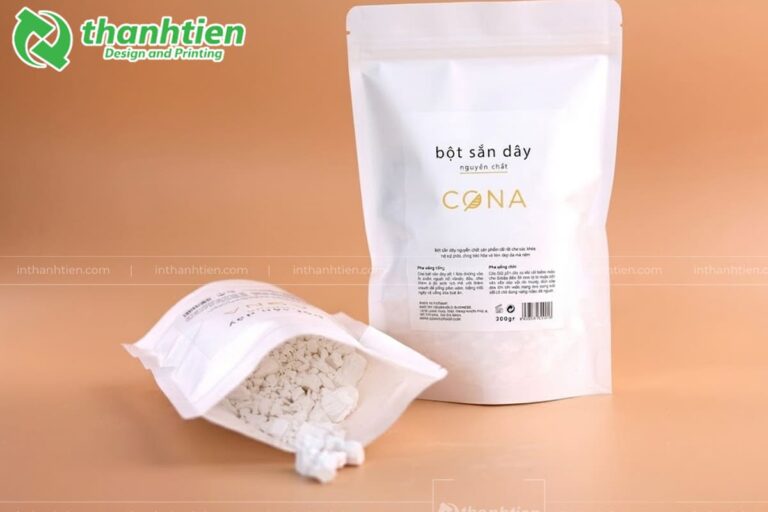 In ấn bao bì đựng bột sắn dây chất lượng