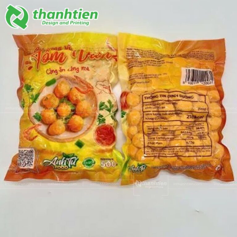 In túi đựng tôm viên