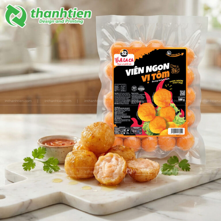 Túi đựng tôm viên hút chân không