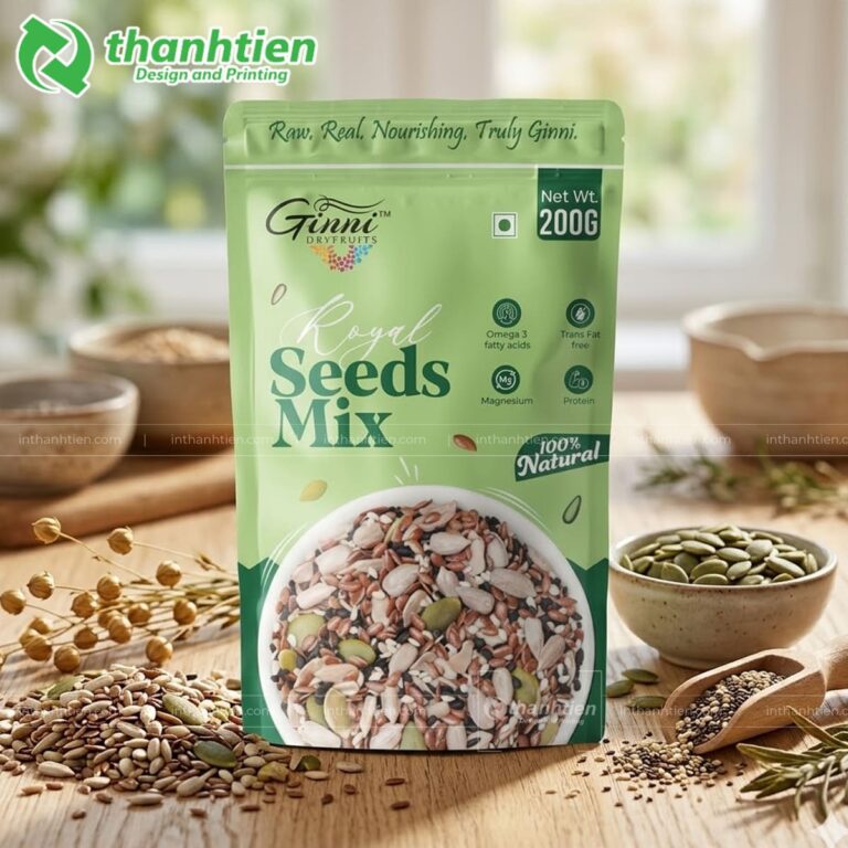 Túi ép 3 biên đựng hạt dinh dưỡng