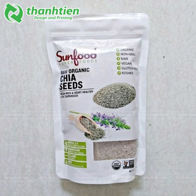 Túi nhôm 3 biên đựng hạt chia
