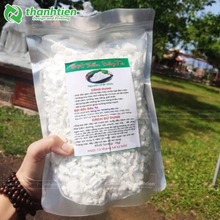 Túi zip bạc đựng bột sắn dây