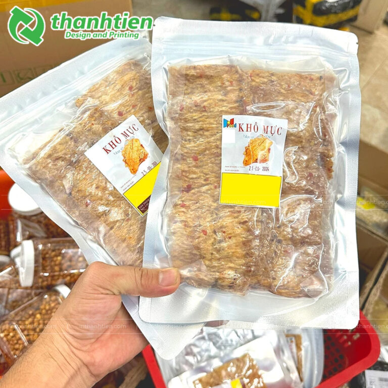 Túi zip bạc đựng khô mực