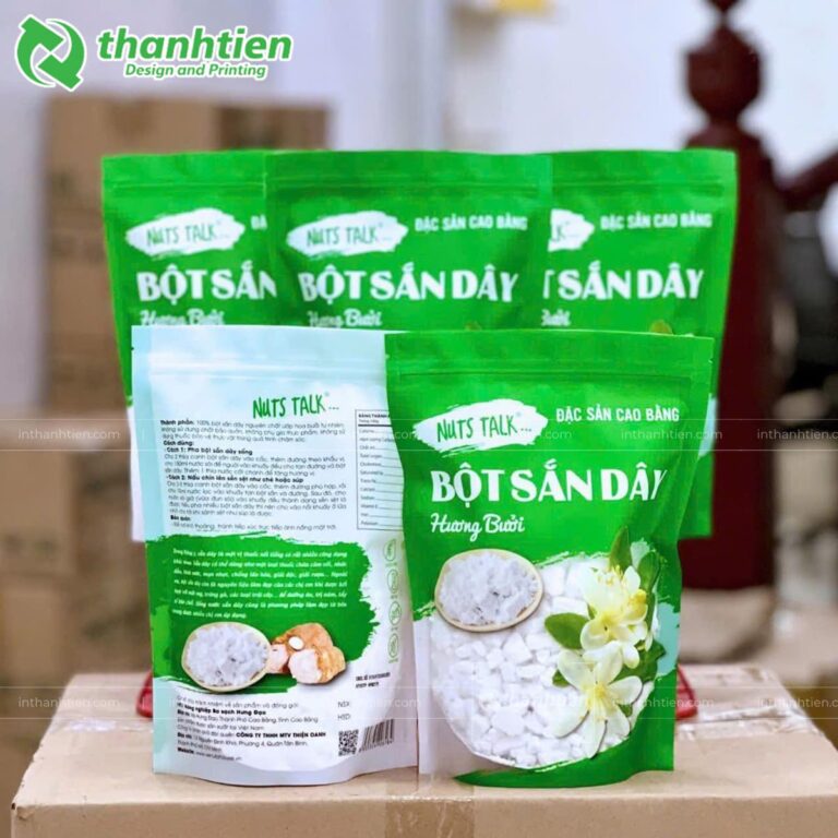 Túi zip đáy đứng đựng bột sắn dây