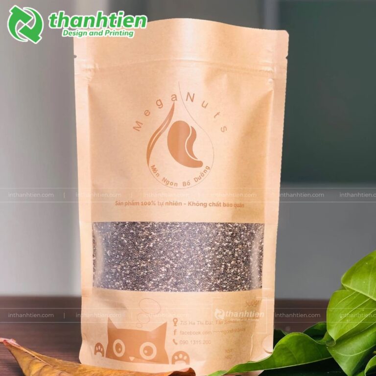 Túi zip giấy đựng hạt chia