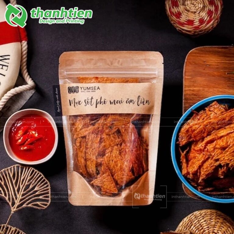 Túi zip giấy đựng khô mực