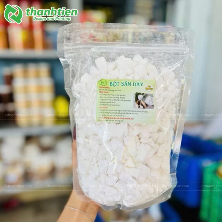 Túi zip trong đựng bột sắn dây