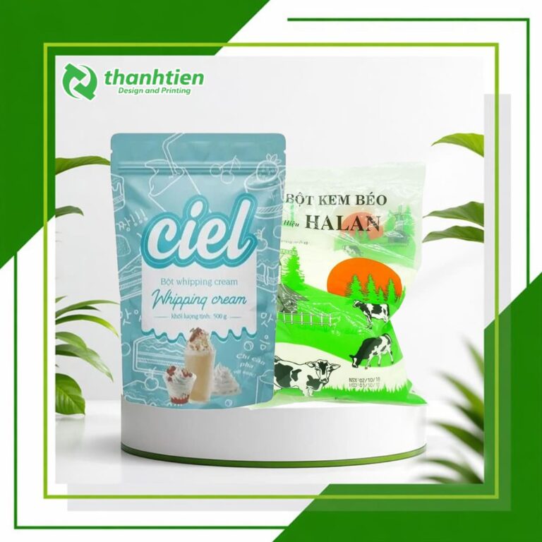 Bao bì đựng bột làm kem