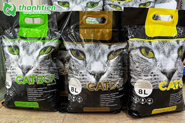 Thiết kế bao bì cát mèo chất lượng