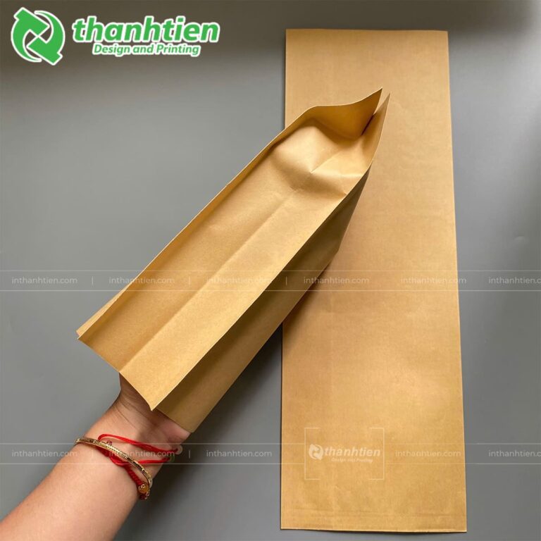 Túi giấy kraft hàn 4 biên