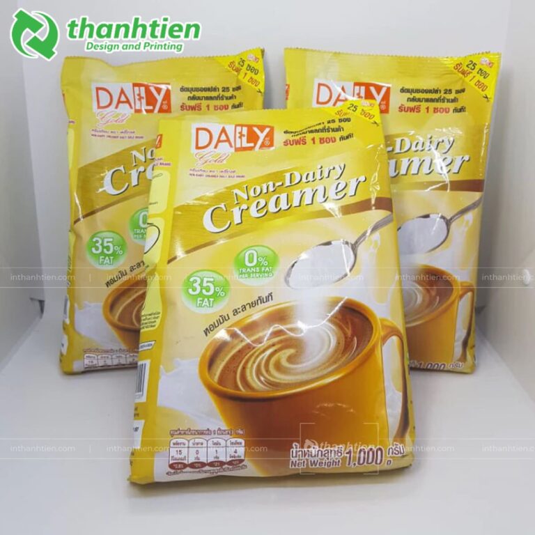 Túi hàn lưng xếp hông đựng bột kem