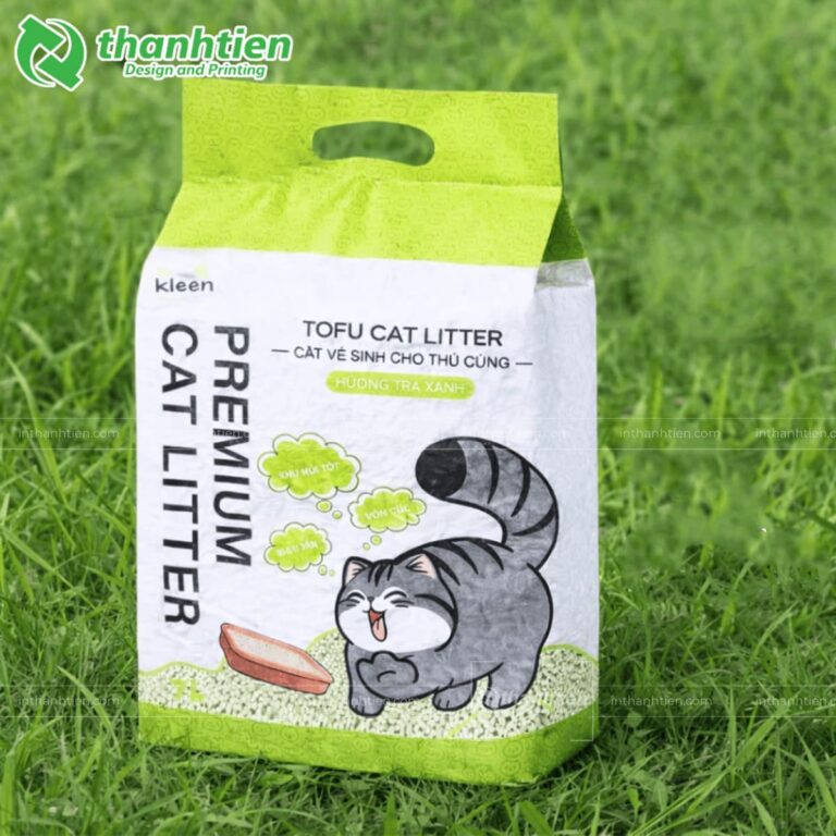 Túi zip 8 cạnh đựng cát mèo