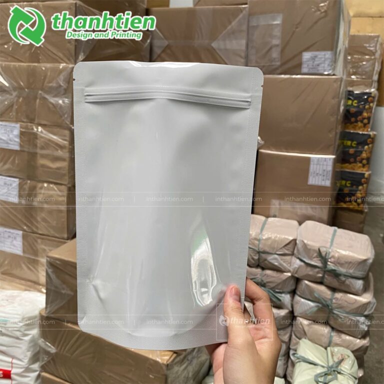 Túi zip bạc 4 cạnh