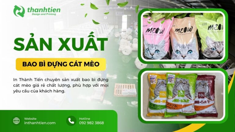 Xưởng bao bì đựng cát mèo